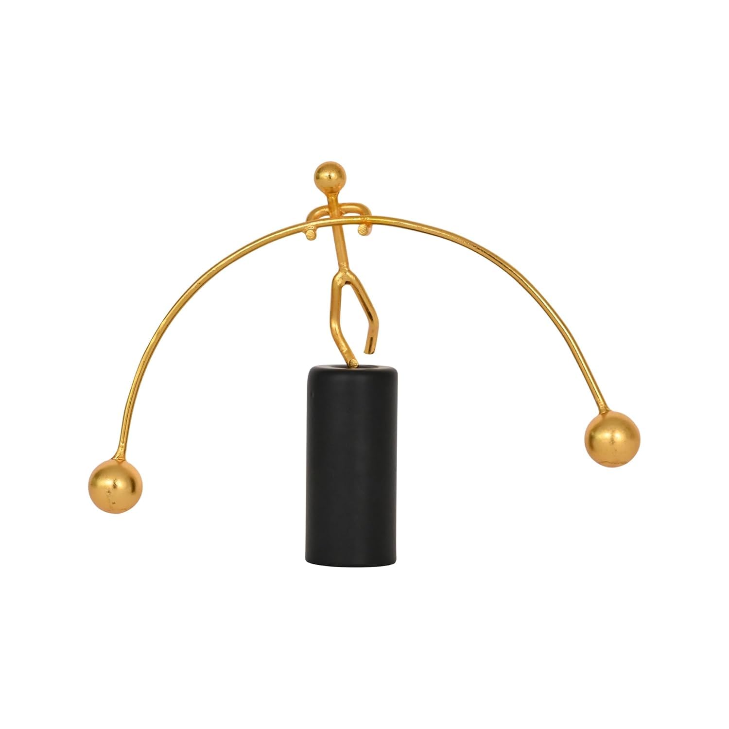 CraftVatika Office Desk Decorative Showpiece Items Table Decoration Items, Home Decor Items for Living Room, Balancing Gadget for Stress Relief & Focus, Perpetual Motion Metal Pole Balancing Man Gift