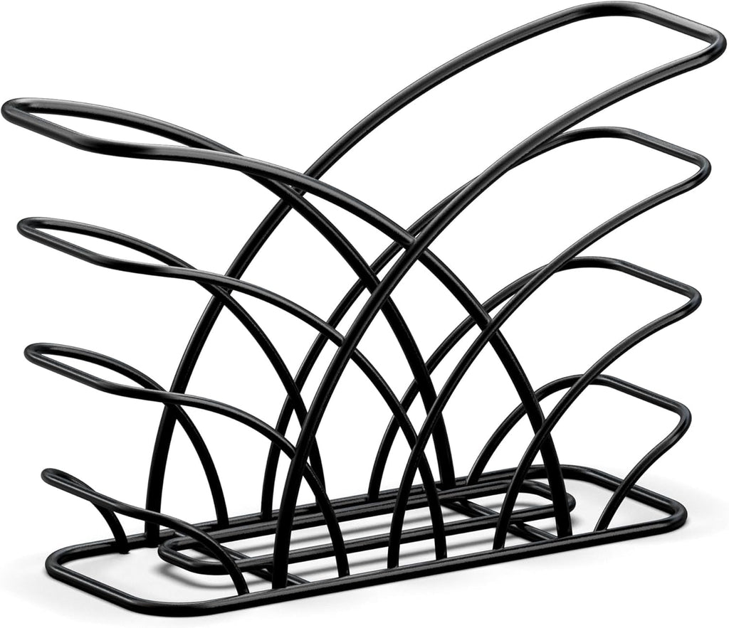 CentraLit Modern Napkin Holder for Dining Table and Kitchen - Tissue Paper Stand for Home Décor, Restaurant, Dispenser Organizer (Black)
