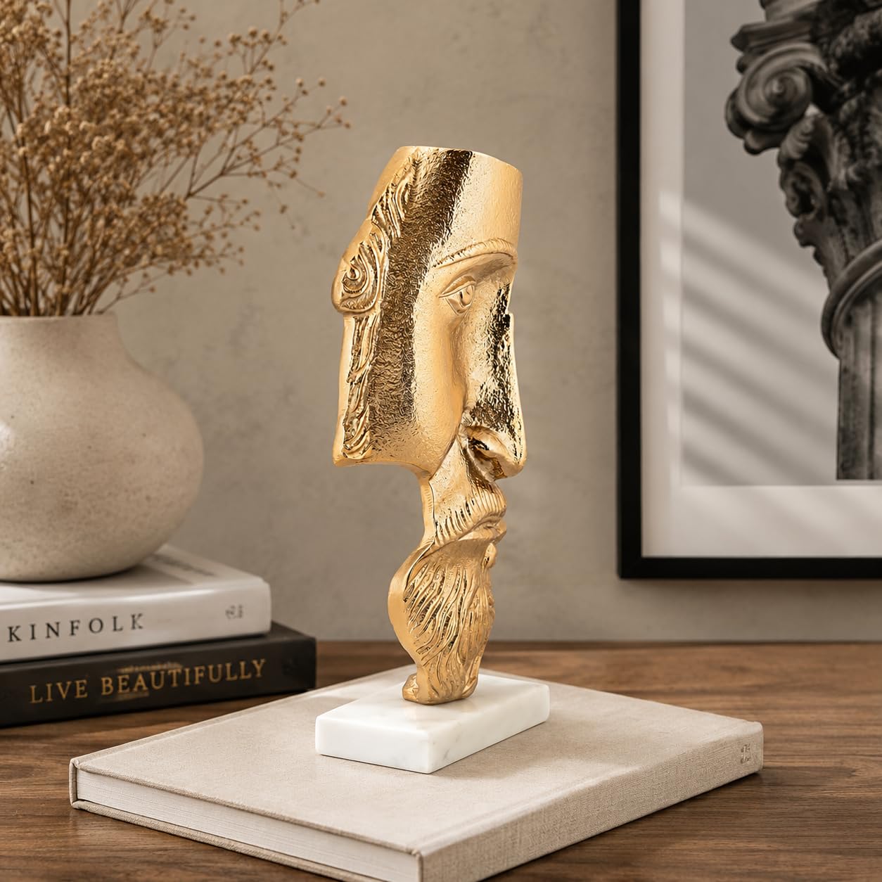 CraftVatika Office Desk Decorative Showpiece Items Table Decoration Items, Home Decor Items for Living Room, Balancing Gadget for Stress Relief & Focus, Perpetual Motion Metal Pole Balancing Man Gift